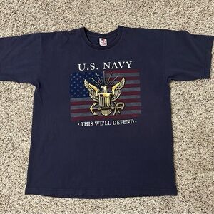 U.S. Navy Blue Graphic Tee - Short Sleeve